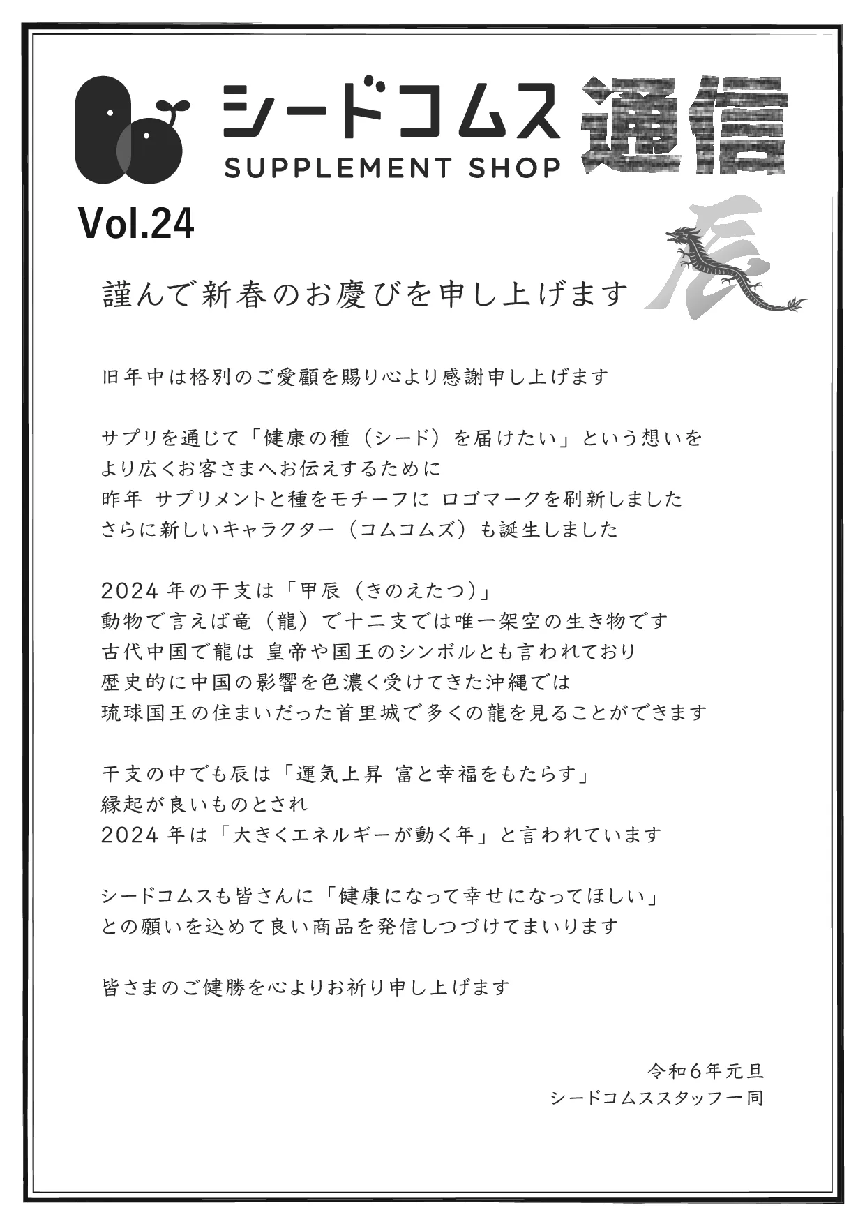 シードコムス通信 第24号 表面
